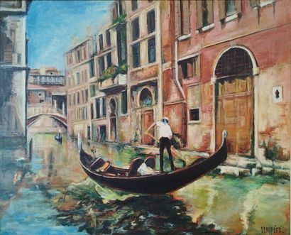 SEMPERE Flavien (1936-2022) 
Le Ghetto Vecchio
Huile...