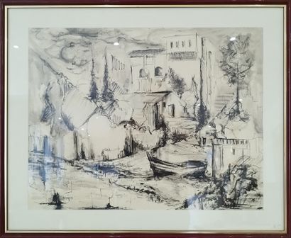 SEMPERE Flavien (1936-2022) 
Le village de...