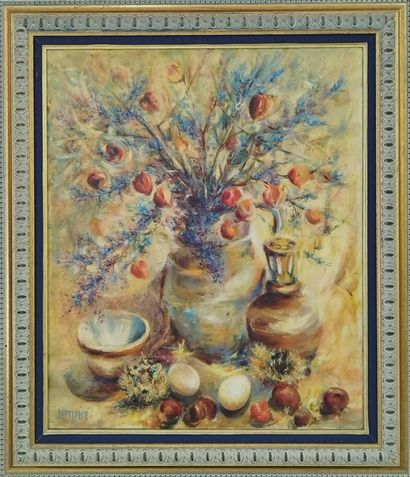 SEMPERE Flavien (1936-2022) 
Le bouquet d'arkekauge
Huile...