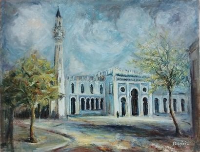 SEMPERE Flavien (1936-2022) 
La gare de Bizerte
Huile...