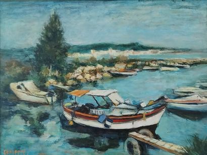 SEMPERE Flavien (1936-2022) 
La reppe à Sanary
Huile...