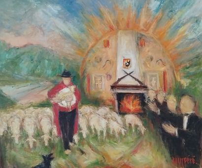 SEMPERE Flavien (1936-2022) 
Chants provençaux
Huile...