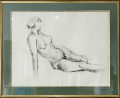 SEMPERE Flavien (1936-2022) 
Nu allongée
Dessin...