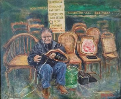 SEMPERE Flavien (1936-2022) 
Le rempailleur...