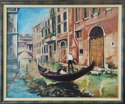 SEMPERE Flavien (1936-2022) 
Le Ghetto Vecchio
Huile...