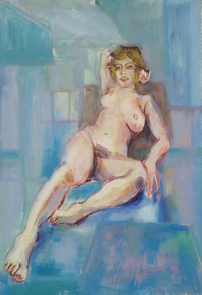 SEMPERE Flavien (1936-2022) 
Nu féminin
huile...