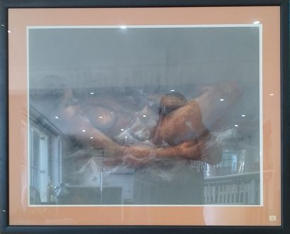 SEMPERE Flavien (1936-2022) 
Nu allongée
Pastel...