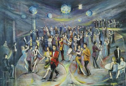 SEMPERE Flavien (1936-2022) 
Le bal
Huile...