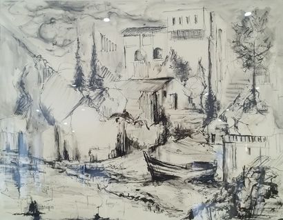 SEMPERE Flavien (1936-2022) 
Le village de...