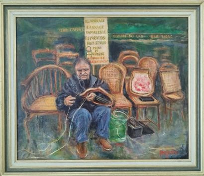 SEMPERE Flavien (1936-2022) 
Le rempailleur...