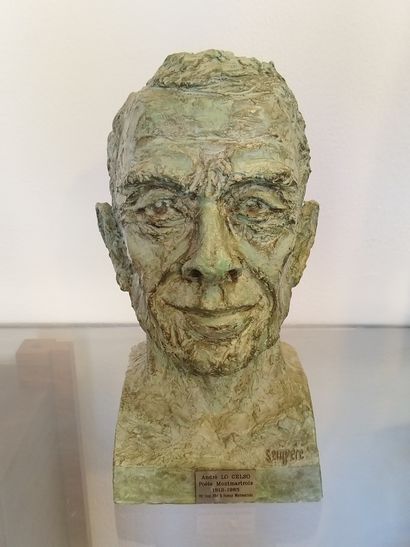 SEMPERE Flavien (1936-2022) 
Buste en platre...