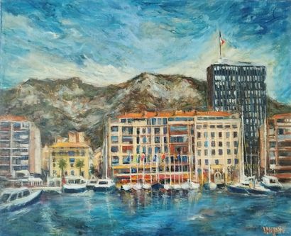 SEMPERE Flavien (1936-2022) 
Le quai Cronstadt
Huile...