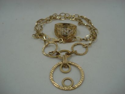 1 Bague Or 18kt 2,00 g deteriorée 1 Collier...
