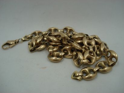 1 Chaîne Or 18kt 49,55 g grains de café 