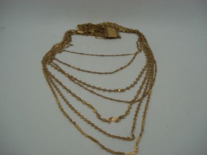 1 Collier semainier Or jaune 18kt 58,48 g...