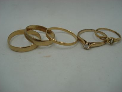 1 Bague Or 18kt et pierre 0,99 g coeur 3...