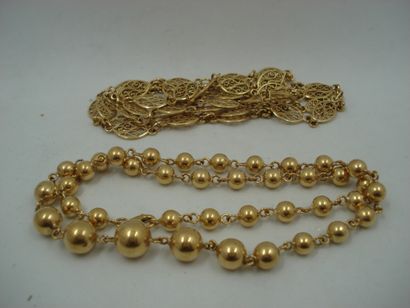 1 Chaîne Or 18kt 26,22 g filigranée 1 Collier...