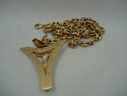 1 Chaine Or 18kt 37,42 g 1 Pendentif Or 18kt...