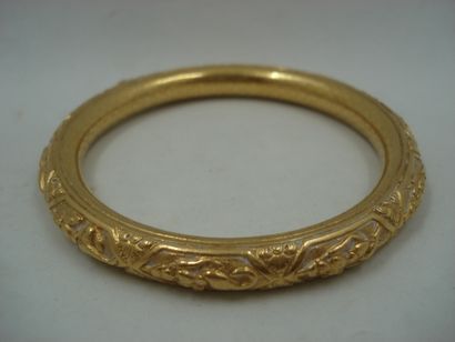 1 Bracelet Or 18kt 28,00 g rigide creux à...