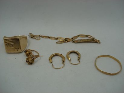 1 Bague Or 18kt 7,31 g deteriorée 