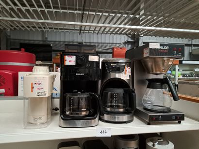 3 cafetières, centrifugeuse