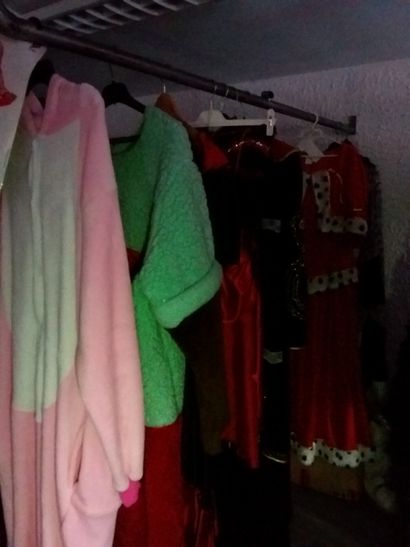 portant contenant costumes adultes