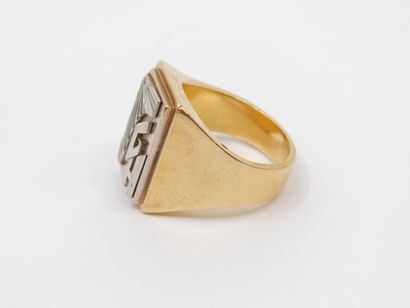 HORSE in yellow gold 750° monogrammed GH...