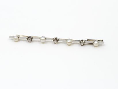 BARET BROCHURE in white gold 750° set with...