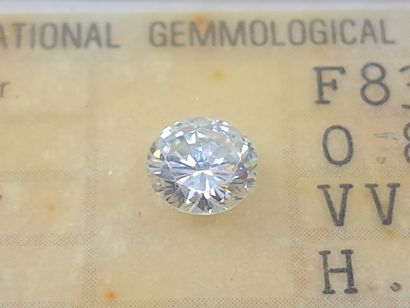 DIAMOND in blister pack of 0,87 ct of H color...