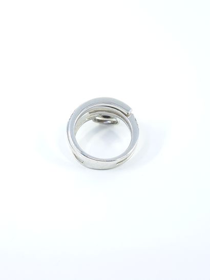 NEW RING in white gold 750° set with a smoky...