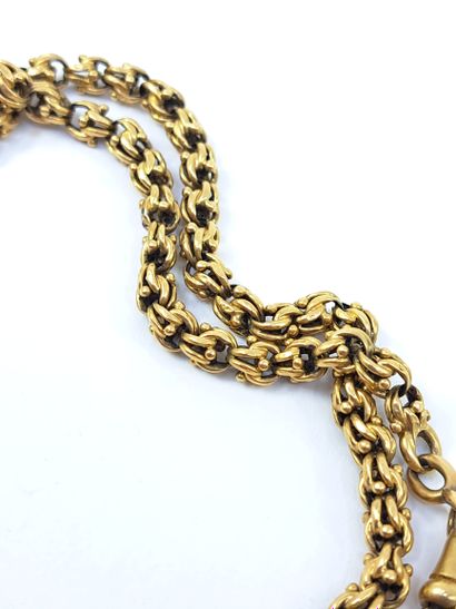 750° yellow gold CHAIN for chatelaine with...