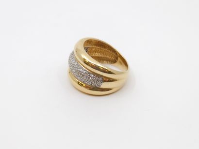DOUBLE JONC RING in yellow gold 750° with...