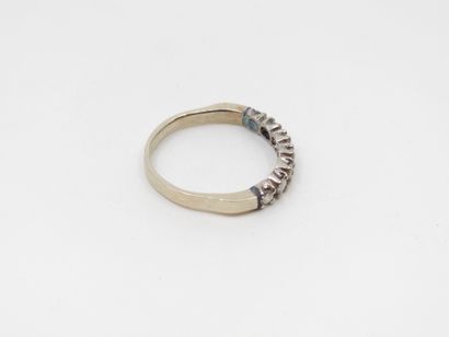 HALF-ALLIANCE in white gold 750° decorated...