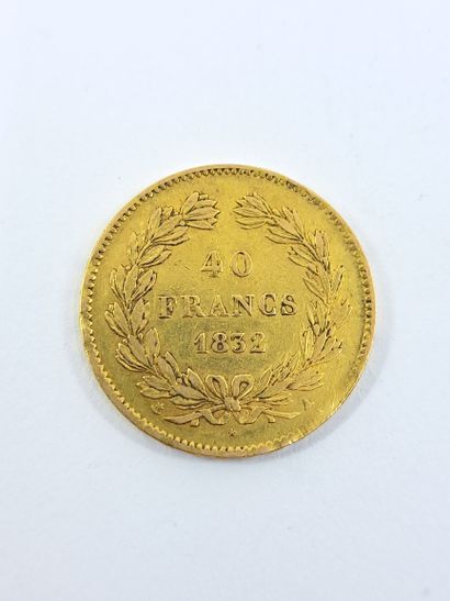 Gold PIECE of 40 francs 1832A
Louis Philippe
Weight...