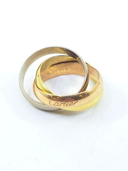 CARTIER Trinity
ALLIANCE trois ors 750° 
Poids...