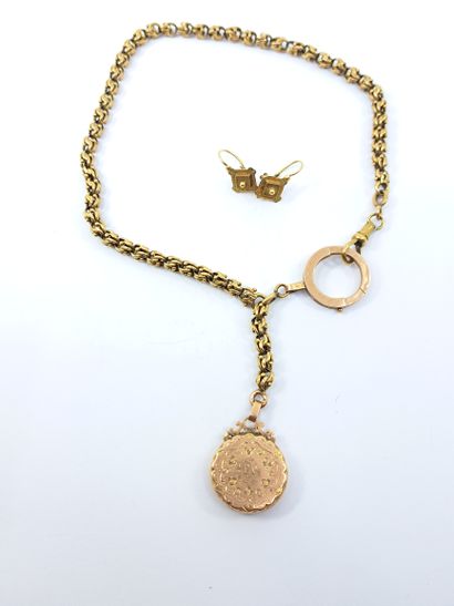 750° yellow gold CHAIN for chatelaine with...