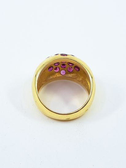 FRENCH WORK
Ring in yellow gold 750° decorated...