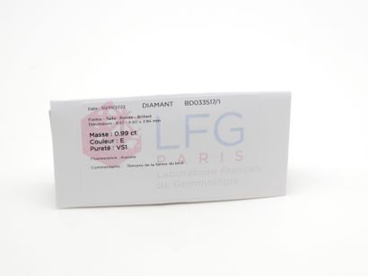 DIAMOND on 0,99 ct paper in E/VS1 color
No...