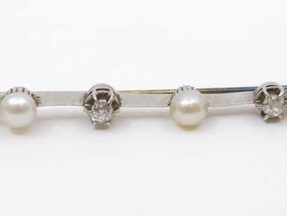 BARET BROCHURE in white gold 750° set with...