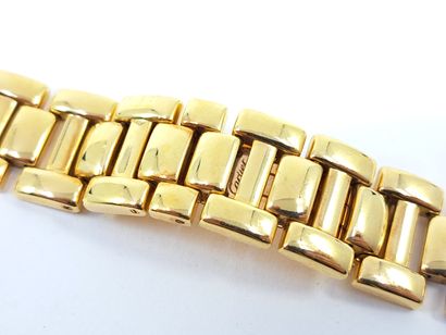 CARTIER for PASHA
750 yellow gold watch band...