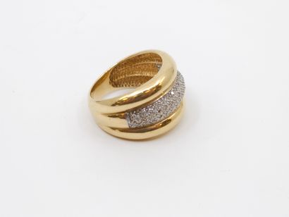 DOUBLE JONC RING in yellow gold 750° with...