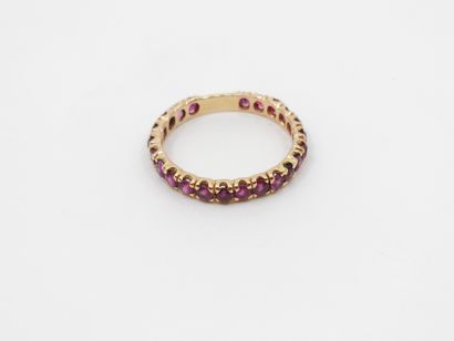 ALLIANCE in yellow gold 750° set with rubies
TDD:...