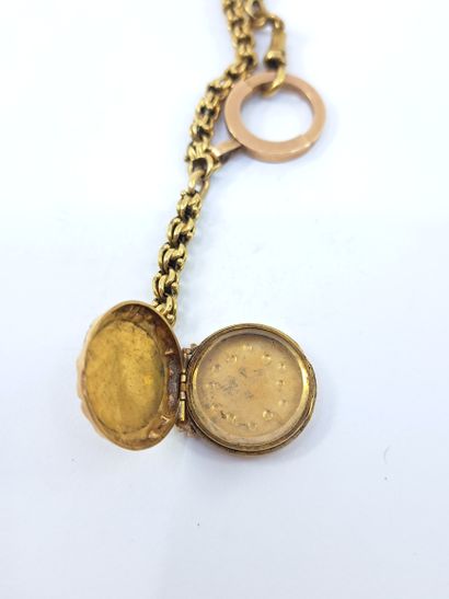 750° yellow gold CHAIN for chatelaine with...