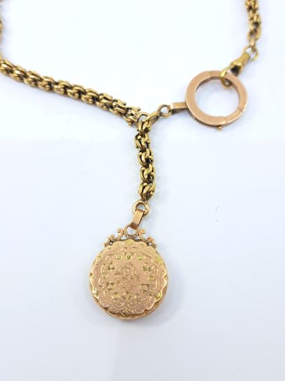 750° yellow gold CHAIN for chatelaine with...