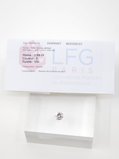DIAMOND on 0,99 ct paper in E/VS1 color
No...