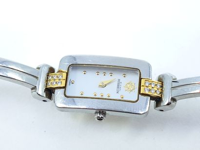 MICHEL HERBELIN 
Steel and gold bracelet...