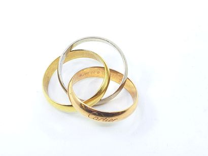 CARTIER Trinity
ALLIANCE trois ors 750° 
Poids...