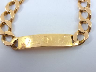 BRACELET gourmette en or jaune 750° 