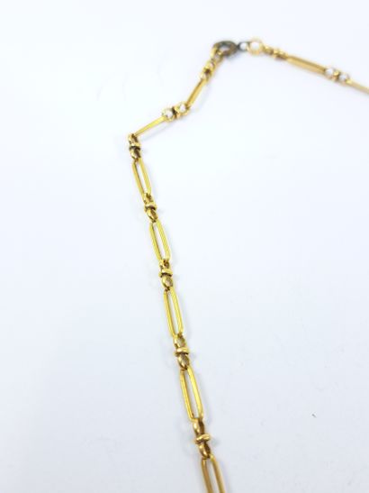 NECKLACE in yellow gold 750° figaro and fancy...