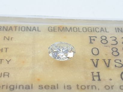 DIAMOND in blister pack of 0,87 ct of H color...
